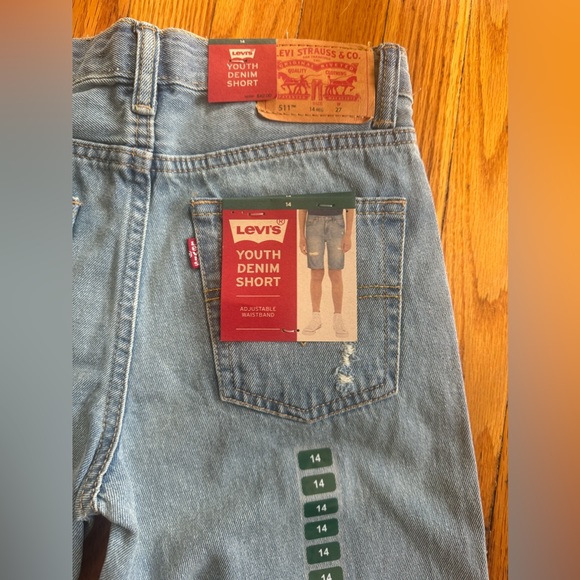 Levi’s Distressed Youth Slim Short 511 sz 7 12 14 - Picture 4 of 5